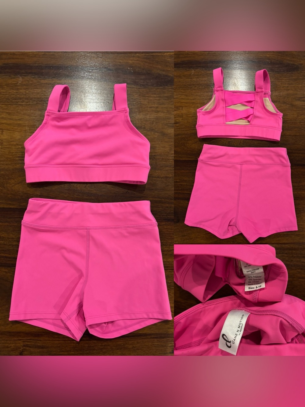 Girls Pink Active Two-Piece Dance/Workout Set - Brand: Danz N Motion